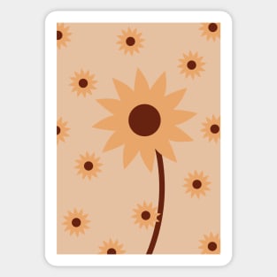 Boho Flowers Pattern 2 Sticker